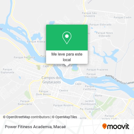 Power Fitiness Academia mapa