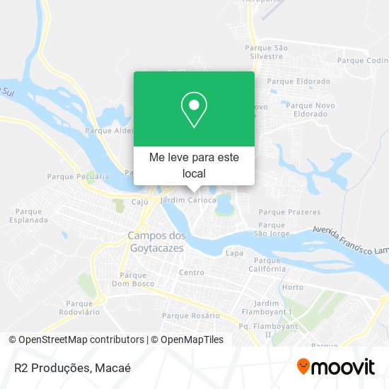 R2 Produções mapa