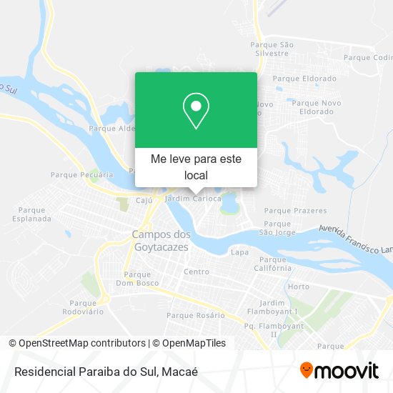 Residencial Paraiba do Sul mapa