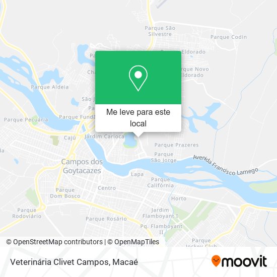 Veterinária Clivet Campos mapa