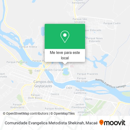 Comunidade Evangelica Metodista Shekinah mapa