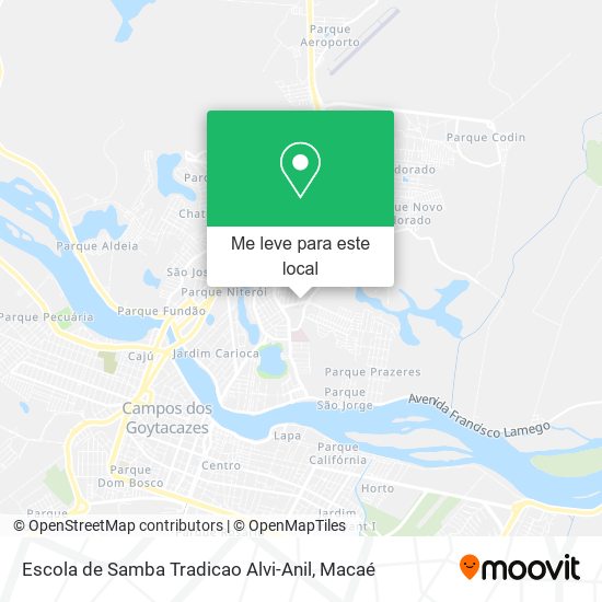Escola de Samba Tradicao Alvi-Anil mapa
