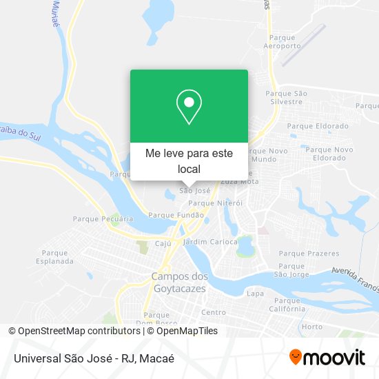 Universal São José - RJ mapa