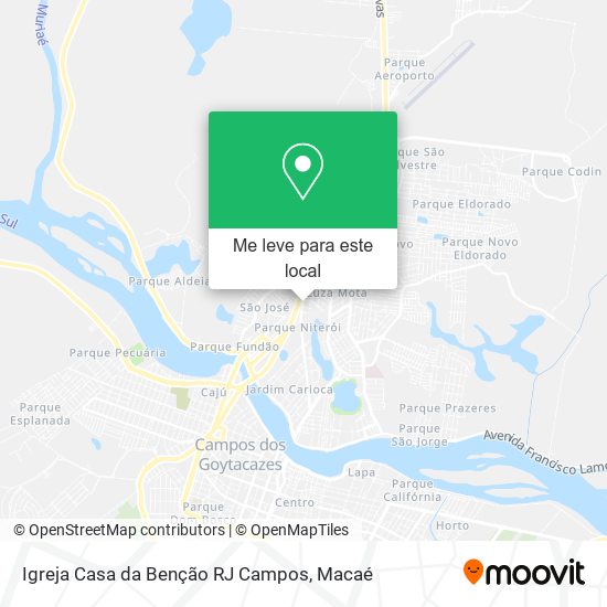 Igreja Casa da Benção RJ Campos mapa
