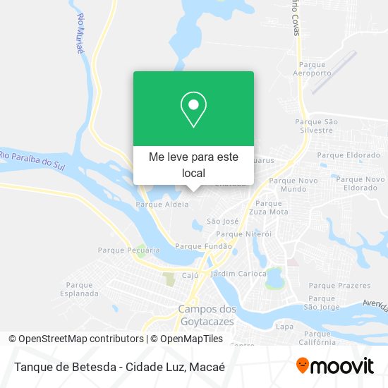 Tanque de Betesda - Cidade Luz mapa