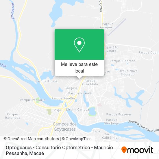 Optoguarus - Consultório Optométrico - Maurício Pessanha mapa