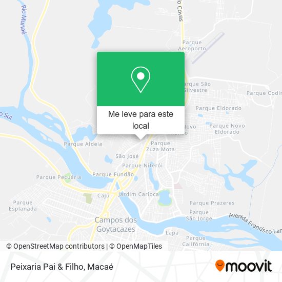 Peixaria Pai & Filho mapa