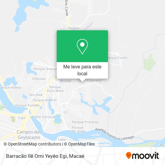 Barracão Ilê Omi Yeyêo Egi mapa