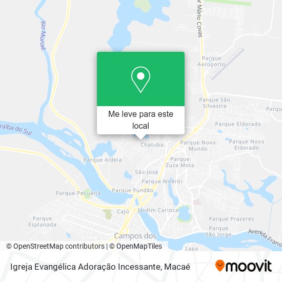 Igreja Evangélica Adoração Incessante mapa