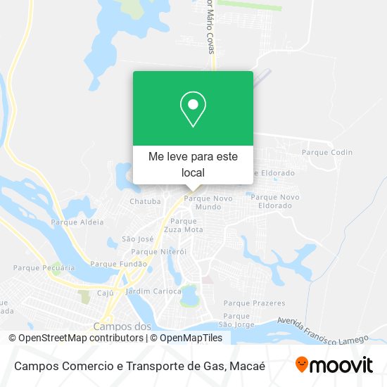 Campos Comercio e Transporte de Gas mapa