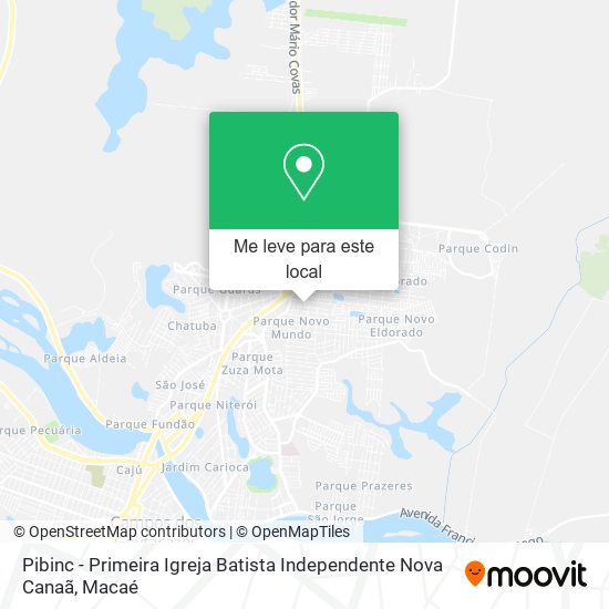 Pibinc - Primeira Igreja Batista Independente Nova Canaã mapa