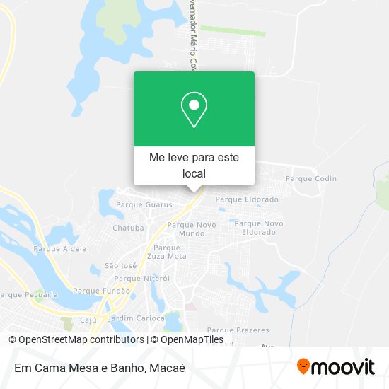 Em Cama Mesa e Banho mapa