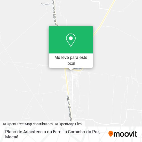 Plano de Assistencia da Familia Caminho da Paz mapa