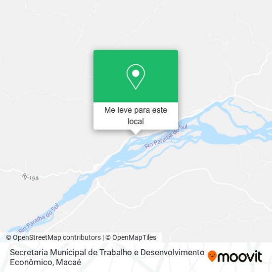Secretaria Municipal de Trabalho e Desenvolvimento Econômico mapa