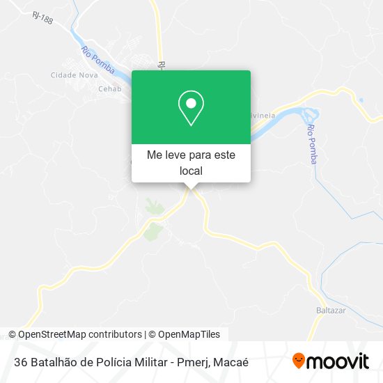 36 Batalhão de Polícia Militar - Pmerj mapa