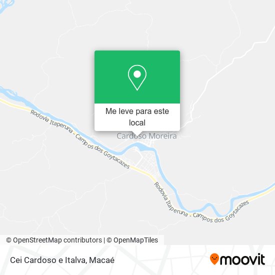 Cei Cardoso e Italva mapa