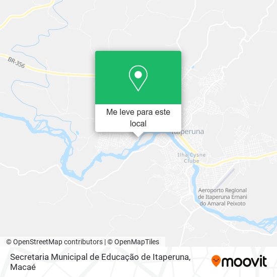 Secretaria Municipal de Educação de Itaperuna mapa