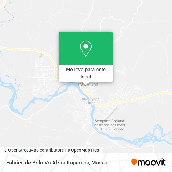 Fábrica de Bolo Vó Alzira Itaperuna mapa