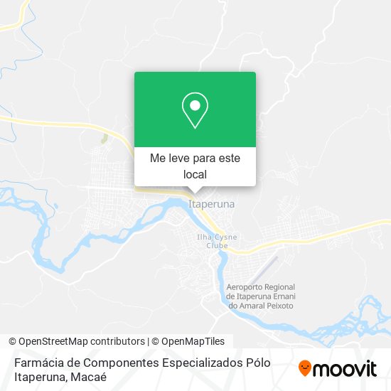 Farmácia de Componentes Especializados Pólo Itaperuna mapa