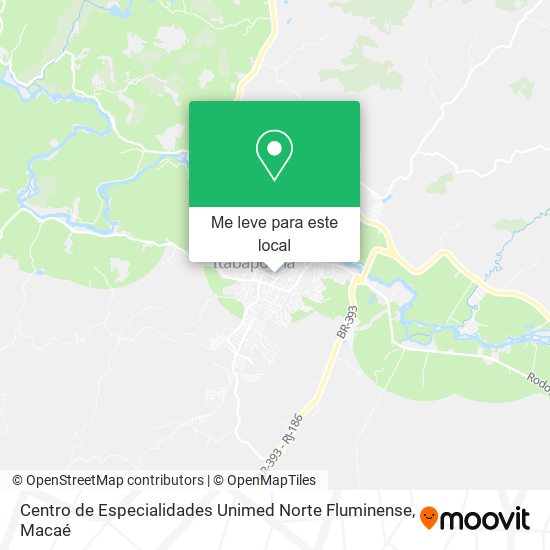 Centro de Especialidades Unimed Norte Fluminense mapa