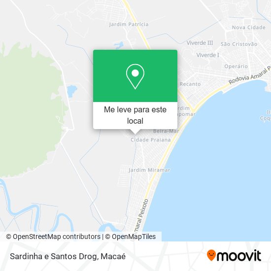 Sardinha e Santos Drog mapa