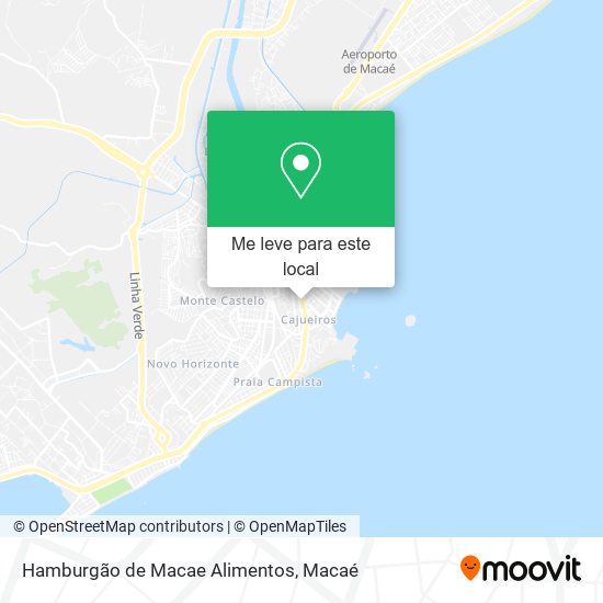 Hamburgão de Macae Alimentos mapa