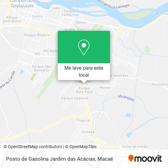 Posto de Gasolina Jardim das Acácias mapa