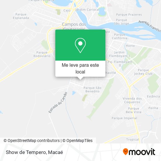 Show de Tempero mapa