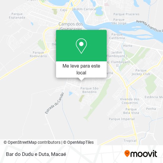 Bar do Dudu e Duta mapa