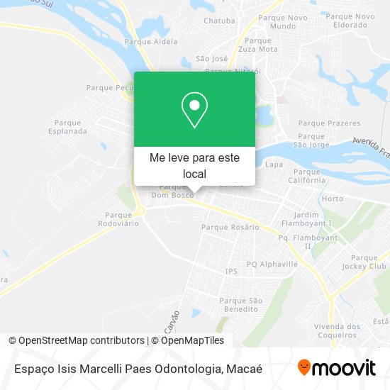 Espaço Isis Marcelli Paes Odontologia mapa