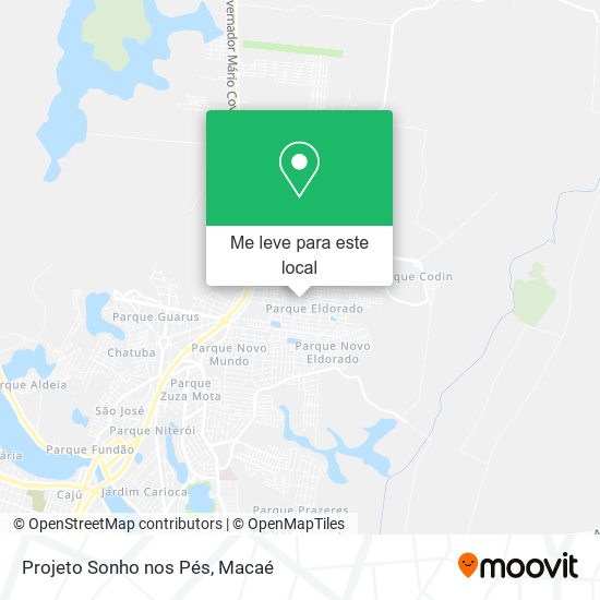 Projeto Sonho nos Pés mapa