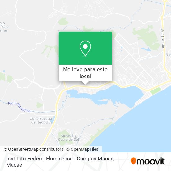 Instituto Federal Fluminense - Campus Macaé mapa
