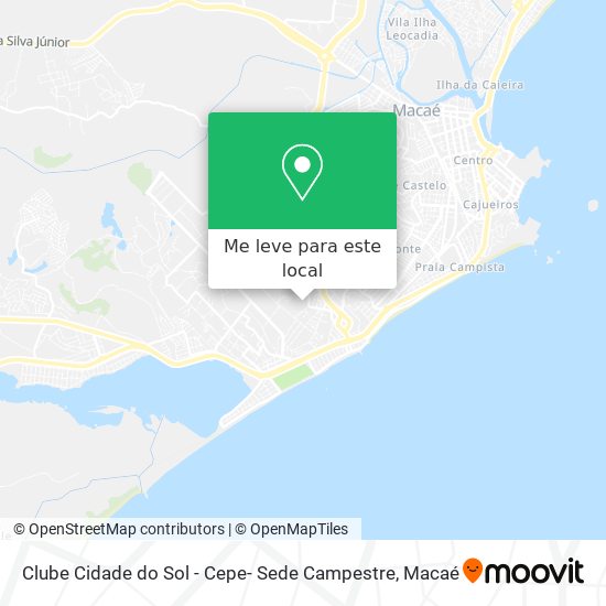 Clube Cidade do Sol - Cepe- Sede Campestre mapa