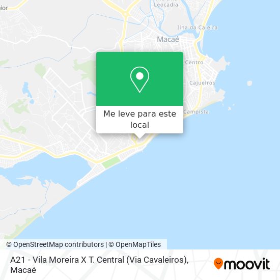 A21 - Vila Moreira X T. Central (Via Cavaleiros) mapa