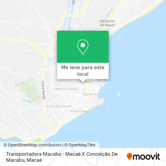 Transportadora Macabu - Macaé X Conceição De Macabu mapa