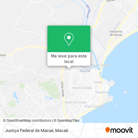 Justiça Federal de Macaé mapa