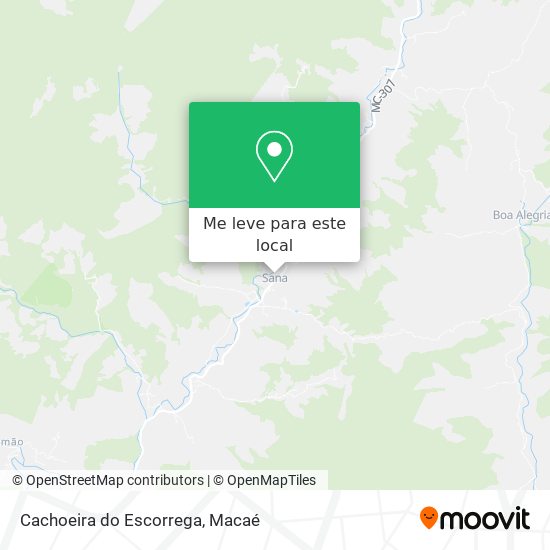 Cachoeira do Escorrega mapa
