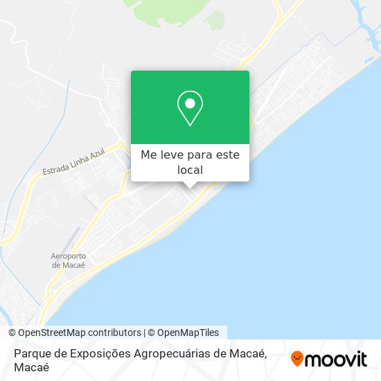 Parque de Exposições Agropecuárias de Macaé mapa