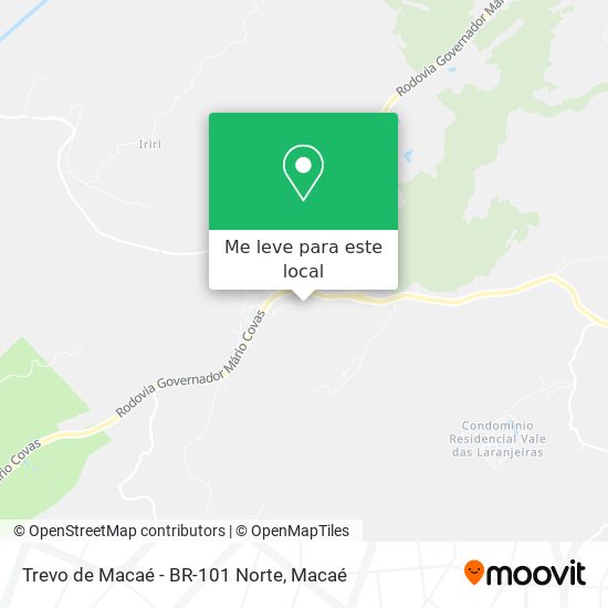 Trevo de Macaé - BR-101 Norte mapa