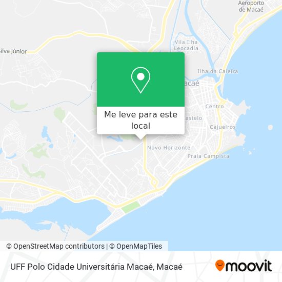 UFF Polo Cidade Universitária Macaé mapa