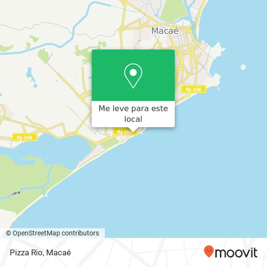 Pizza Rio, Avenida Atlântica Cavaleiros Macaé-RJ 27920-390 mapa