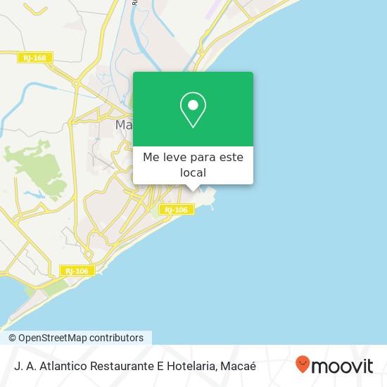 J. A. Atlantico Restaurante E Hotelaria, Rua Abílio Moreira de Miranda, 360 Imbetiba Macaé-RJ 27915-250 mapa