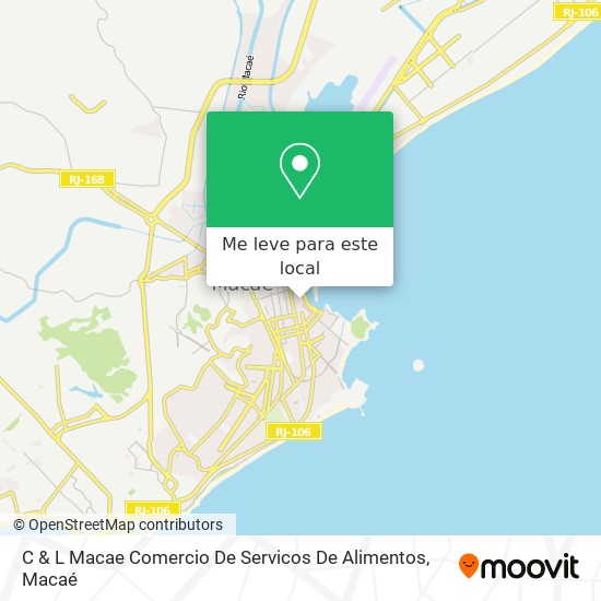 C & L Macae Comercio De Servicos De Alimentos mapa