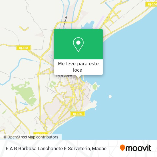 E A B Barbosa Lanchonete E Sorveteria mapa