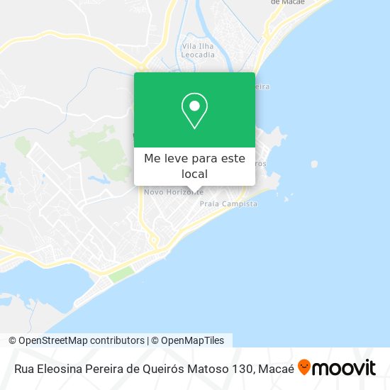 Rua Eleosina Pereira de Queirós Matoso 130 mapa