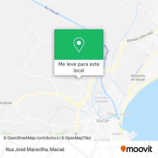 Rua José Maravilha mapa