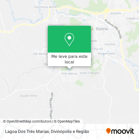 Lagoa Dos Três Marias mapa