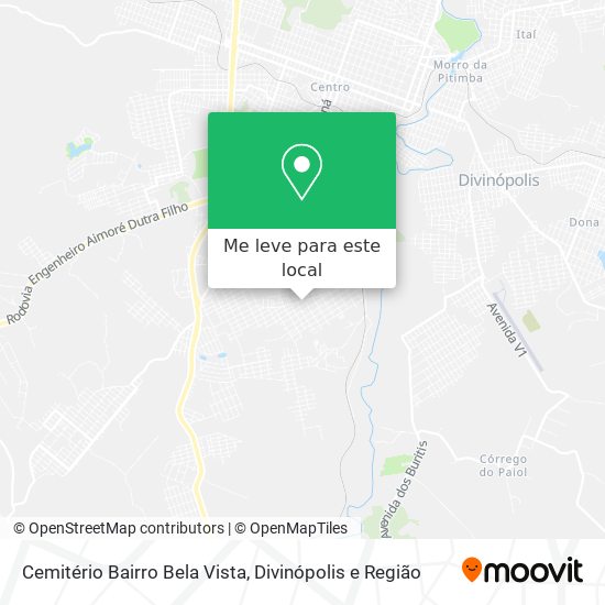 Cemitério Bairro Bela Vista mapa