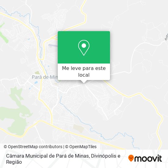 Câmara Municipal de Pará de Minas mapa