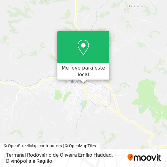 Terminal Rodoviário de Oliveira Emílio Haddad mapa